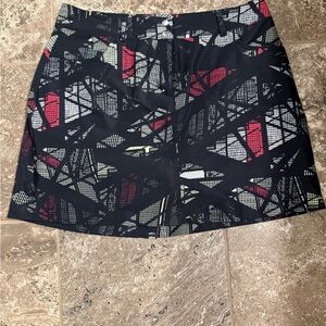 Slazenger Black and Red Patterned Golf Skirt